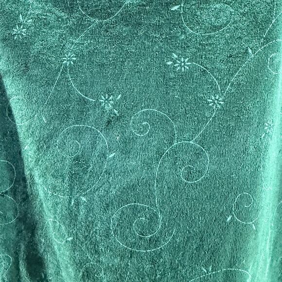 Vintage The Bug Emerald Green Velvet Tank Matching Bikini Set Womens 3X/10 - Picture 2 of 6